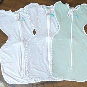 Set Of 3 "Love to Dream" Baby Swaddle Sleep Sacks